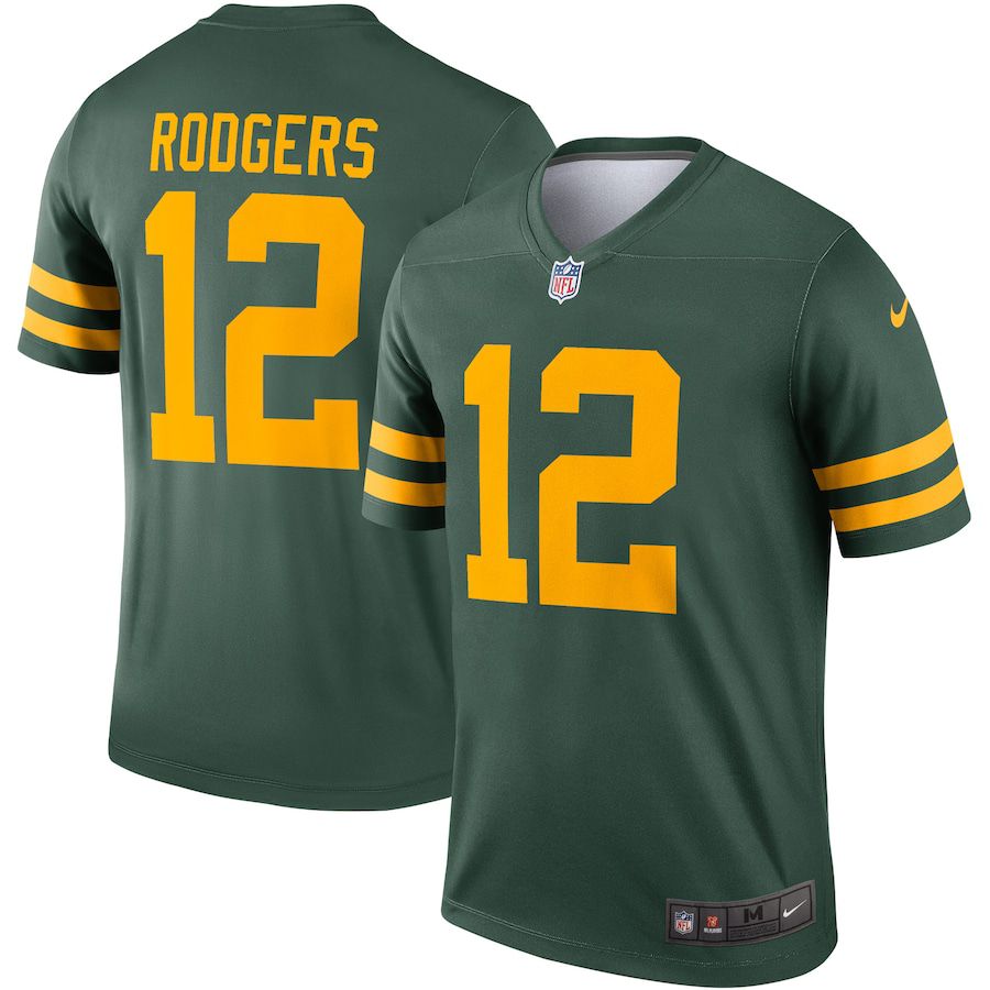 Men Green Bay Packers #12 Aaron Rodgers Nike Green Alternate Legend Player NFL Jersey->green bay packers->NFL Jersey